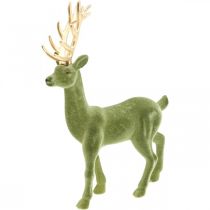 tételeket Dekoratív szarvas dekoratív figura dekoratív rénszarvas nyelt zöld H37cm