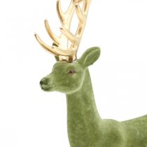 tételeket Dekoratív szarvas dekoratív figura dekoratív rénszarvas nyelt zöld H37cm