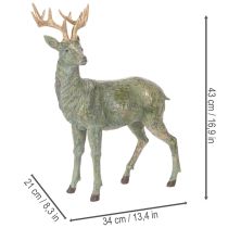tételeket Szarvas figura, dekoratív, álló, részletes, 43cm
