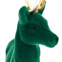 tételeket Szarvas álló deco figura zöld arany asztaldísz advent 27cm