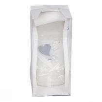 tételeket Esküvői gyertya ezüst esküvői gyertya fehér 220/85mm