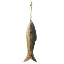 Fa haldísz nagy, hal medál fa 29,5cm