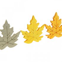 Szórványdísz őszi, juharlevél, őszi levelek arany, narancs, sárga 4cm 72db