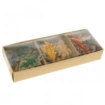 tételeket Díszlevél fa felakasztáshoz színes őszi dekorációhoz 6,5×4cm 12db