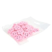 tételeket Fa virág arccal rózsaszín 2,5cm 48 db