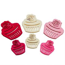 tételeket Fa cupcakes asztaldísz pasztell színű muffin születésnapi dekoráció 24db