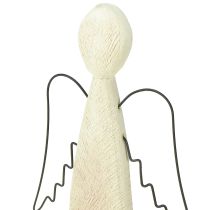 tételeket Fa angyalka, természetes őrangyal, modern fafigura, Ma 27,5 cm