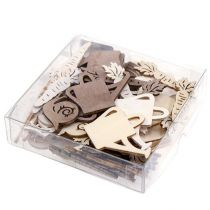 tételeket Fa kerti szórványdísz 4cm - 6cm natúr 72 db