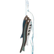 tételeket Fa Halakasztók, Kék, 36 cm, 4 Darab
