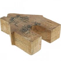 tételeket Faház dekoráció Karácsonyi ház faház dekoráció fa állvány H10cm