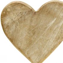 Fa szívszív pálcikán deco szívfa natúr 25,5cm H33cm