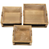 tételeket Fa doboz krétatáblával és betéttel, 3 méretben, 30 cm