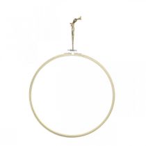 tételeket Fa gyűrű kerek, kézzel készített, hímzőkeret, barkács, bohó stílus Ø24cm