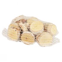 tételeket Fa korongok, dekoratív nyírfa, natúr kéreg, Ø7-9cm, barkács asztaldísz, 18 darab