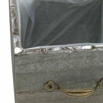 tételeket Ültető fa fiók mosott szürke 15×15cm/12×12cm 2 db-os készlet