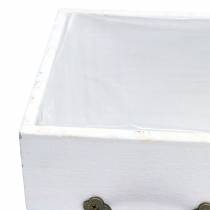 tételeket Ültető fa fiókos fehér 15x15/12x12cm 2 db-os készlet