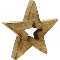 tételeket Fából készült csillag lángos fa dekoráció Karácsonyi csillag álló 15cm