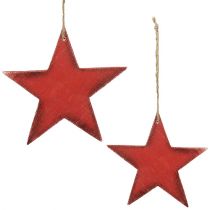 tételeket Akasztható fa csillagok 16,5cm / 20cm piros 6db