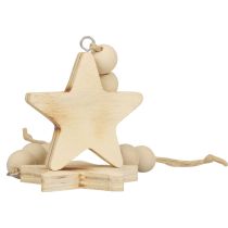 tételeket Fából készült csillag dekoráció dekoratív fogas fa csillag dekoráció égetett 8×8×1cm