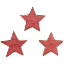 tételeket Fa csillag dekoráció Karácsonyi dekoráció csillagok rózsaszín fényű Ø5cm 8db