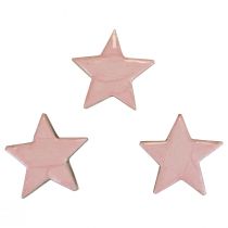 Fa csillagok dekoráció csillagok Karácsonyi dekoráció rózsaszín fényes Ø5cm 8db