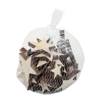 tételeket Fa csillagok dekoráció szórvány dekoráció Karácsonyi natúr 3/5/7cm 29 db