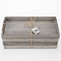 tételeket Téglalap alakú fatálca, ideális erkélyek és nappalik díszítésére, 30 cm, 4 darab