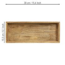 tételeket Fatálca téglalap alakú dísztálca fa 39×15,5×4cm 2db