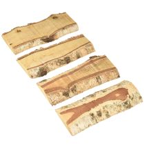 tételeket Fa tálca fakéreg nyírfa díszítéssel 25×10×2cm 4 darab
