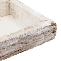 tételeket Fa tálca kéreggel natúr fehérre meszelt 59×20cm 2db