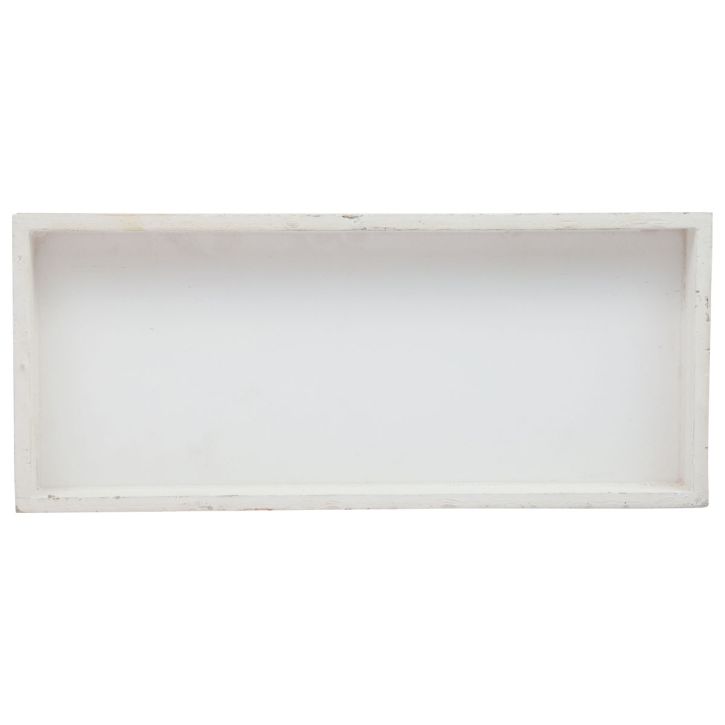 tételeket Fatálca fehér dísztálca kopott elegáns fa 35×15×3cm