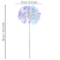 tételeket Mesterséges Hortenzia Virágzó Ág Irizáló Színekben 36cm 2 db