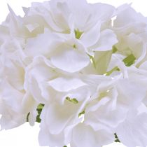 Hortenzia mesterséges fehér valódi érintésű virágok 33 cm