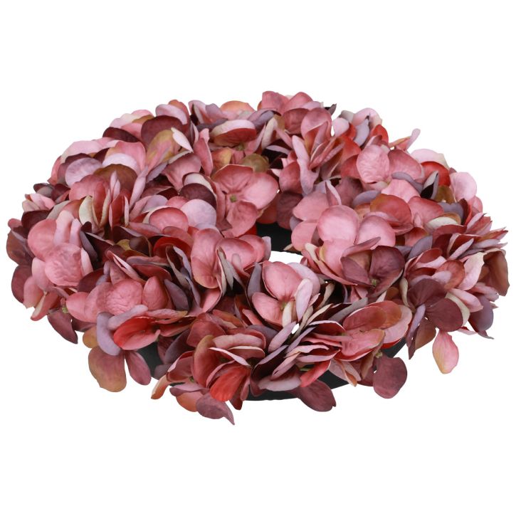 tételeket Művirág dekoráció hortenzia koszorú mű órózsaszín Ø26cm