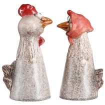 tételeket Kerámia díszcsirkék Húsvéti kakas és tyúk H20/22cm 2 db