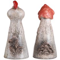 tételeket Kerámia díszcsirkék Húsvéti kakas és tyúk H20/22cm 2 db