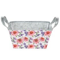tételeket Jardiniere tavaszi virágláda fém dekoráció 20×12,5×10cm