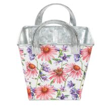 tételeket Jardiniere tavaszi virágláda fém dekoráció 20×12,5×10cm