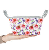 tételeket Jardiniere tavaszi virágláda fém dekoráció 20×12,5×10cm