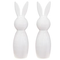tételeket Egyszerű nyúlfigura, mint dekorációs tárgy modern tavaszi virágkompozíciókhoz, 22 cm, 2 darab