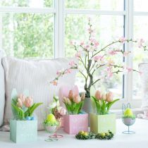 tételeket Drótból készült nyúl, mint nyitott dekorációs tárgy modern tavaszi és húsvéti ötletekhez, 16 cm, 3 darab