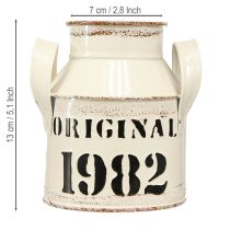 tételeket Fém díszes kancsó “Original 1982” Krém rozsdabarna M13cm 2db