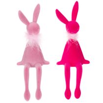 tételeket Húsvéti nyuszi figura tollboával, polcra akasztható, dekoratív húsvéti figura, 27 cm, 2 darab