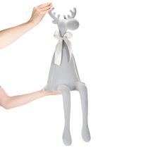 tételeket Dekoratív, pelyhesített jávorszarvas figura masnival, polcon tartható, 80 cm