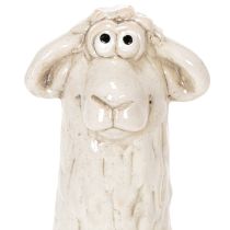 tételeket Kerámia bárányfigura, ülő bárány, húsvéti és egész éves dekorációhoz, 18 cm, 3 darab