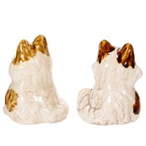 tételeket Kerámia Macska Dekoratív Figurák, Vicces Állatos Figurák Nappali Dekorációba, 8cm, 4 Darab