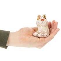 tételeket Kerámia Macska Dekoratív Figurák, Vicces Állatos Figurák Nappali Dekorációba, 8cm, 4 Darab