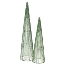 tételeket Fém virágtobozok, zöld, virágdíszekhez, 62 cm, 2 darab