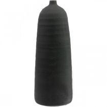 Kerámia váza Fekete Deco váza padlóváza Ø18cm H48cm