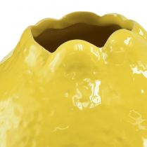 tételeket Kerámia váza sárga citrom díszítéssel mediterrán Ø12cm H14,5cm